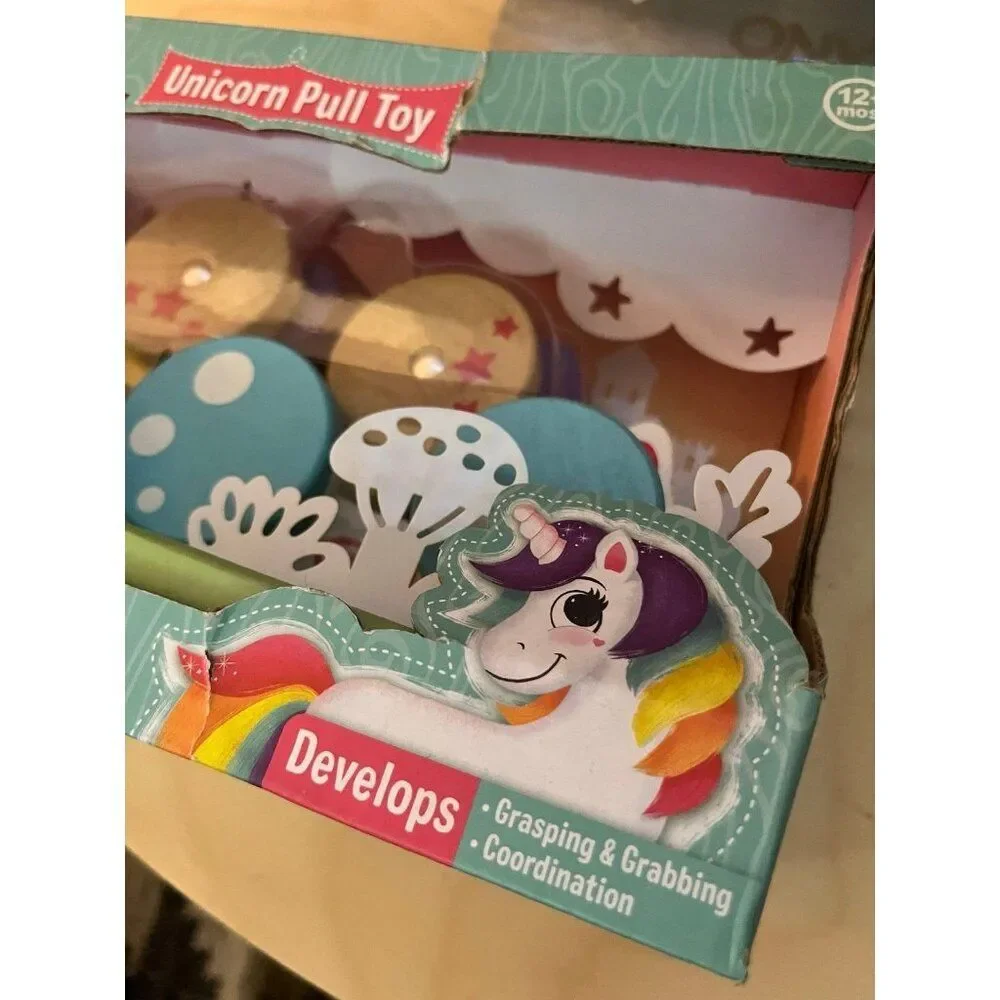 Unicorn Pull Toy brand new Little Tikes Wooden Critters toddler walking crawl